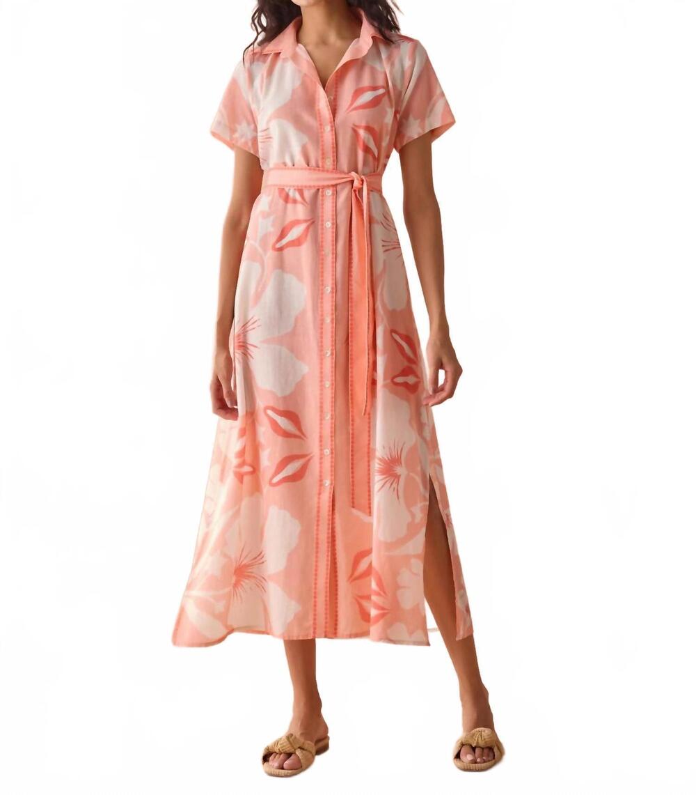 NEW OMIKA amira shirt midi dress in alma nectar